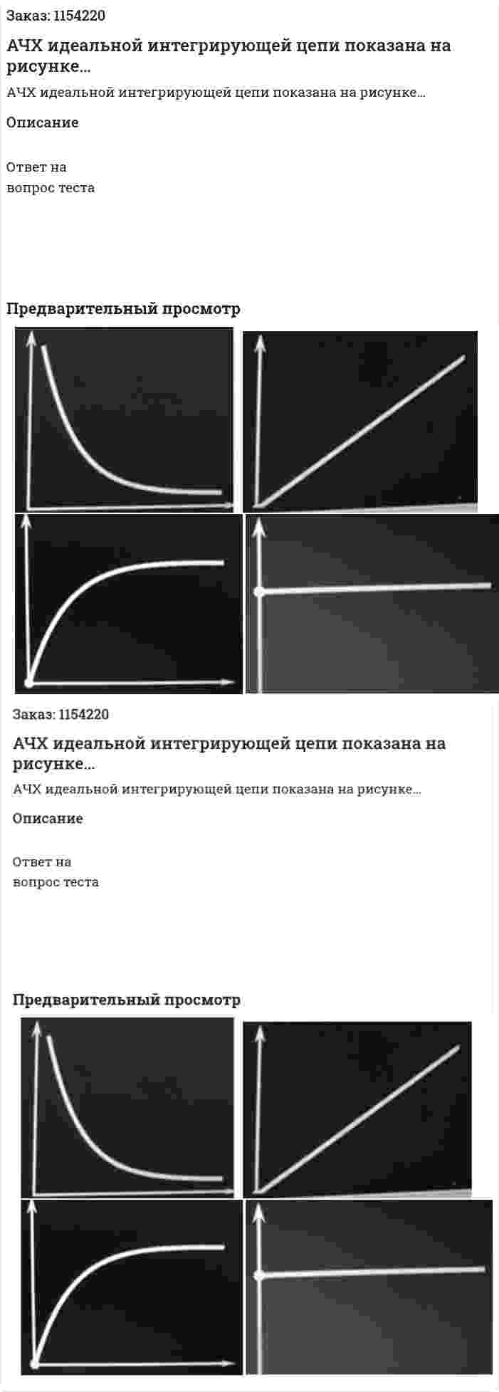 АЧХ идеальной интегрирующей цепи показана на рисунке… 