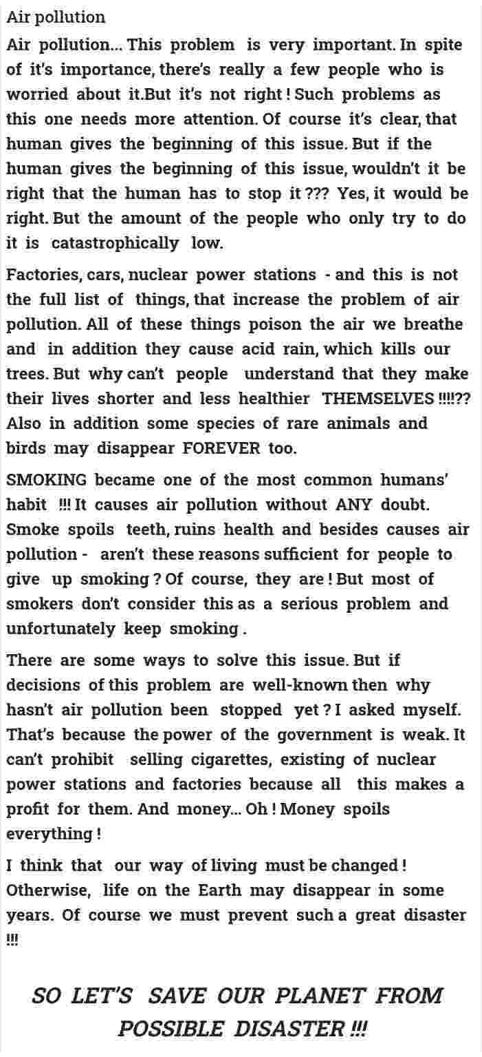 Air pollution