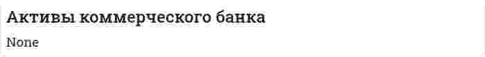Активы коммерческого банка