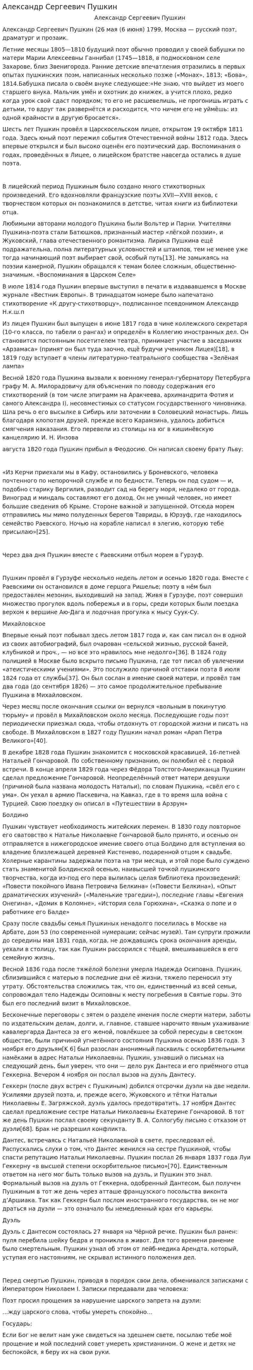 Александр Сергеевич Пушкин. 15
