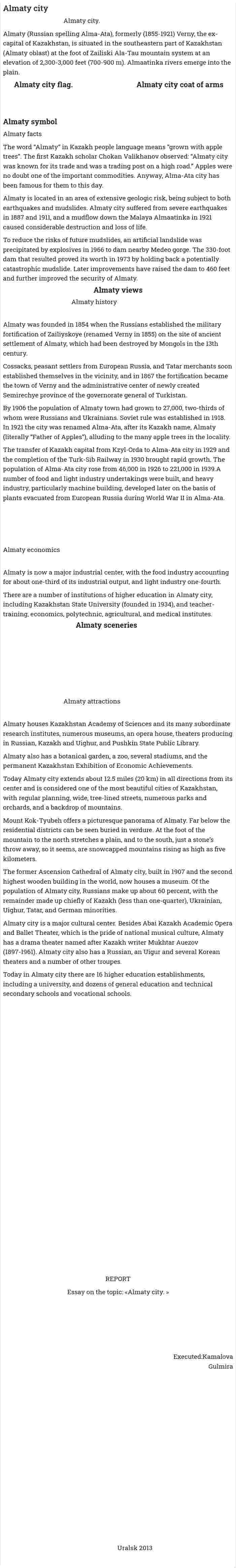 Almaty city