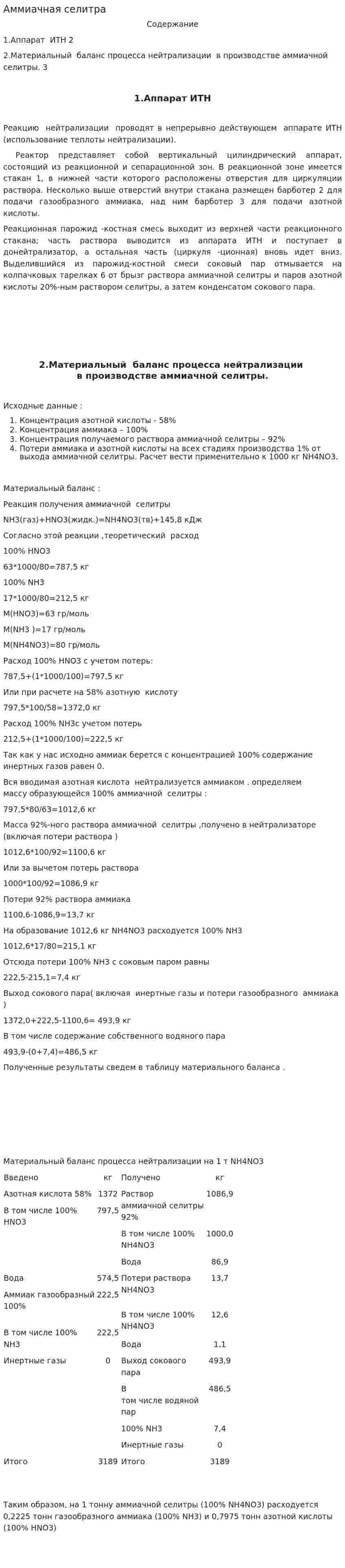 Аммиачная селитра. 2