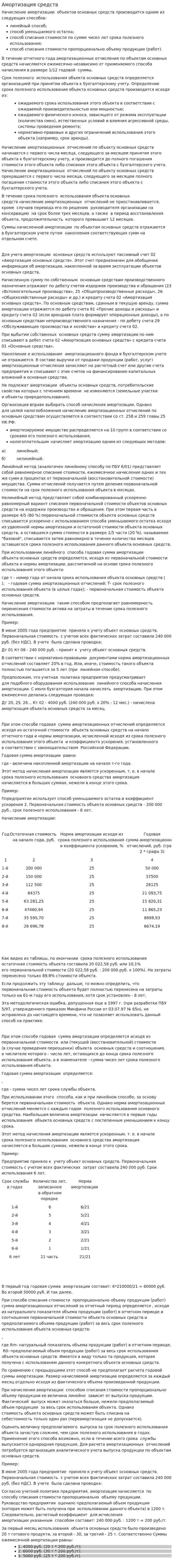 Амортизация средств