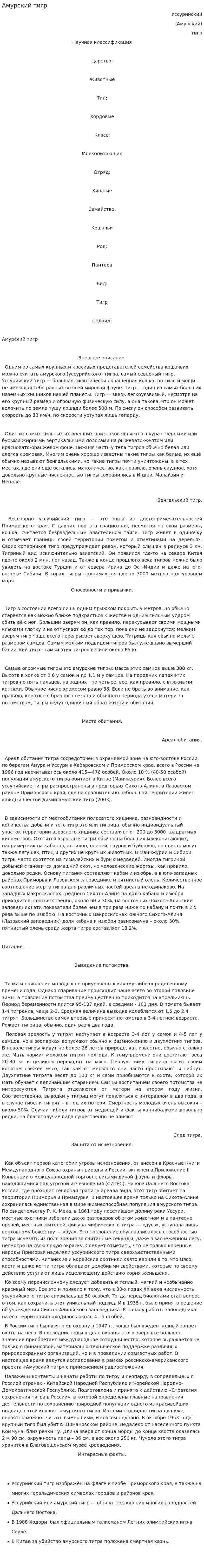 Амурский тигр. 2
