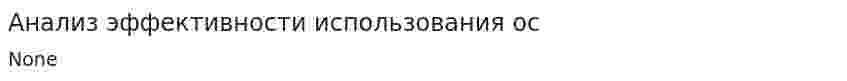 Анализ эффективности использования ос