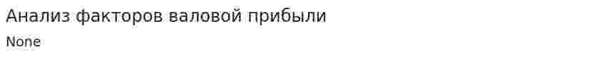 Анализ факторов валовой прибыли