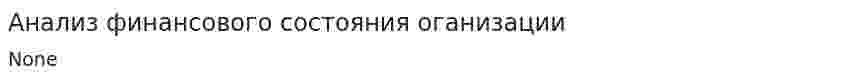 Анализ финансового состояния оганизации