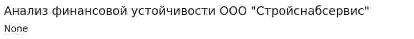 Анализ финансовой устойчивости ООО "Стройснабсервис"