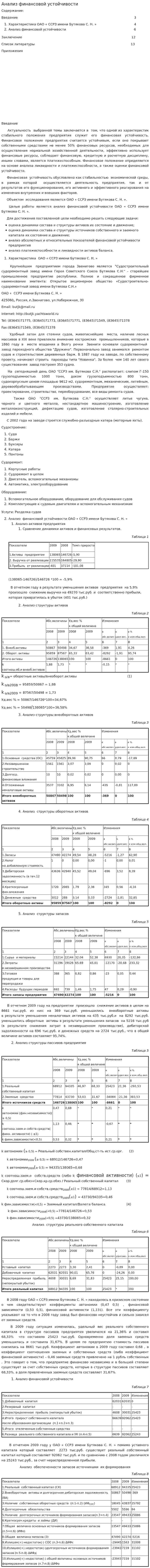 Анализ финансовой устойчивости. 5