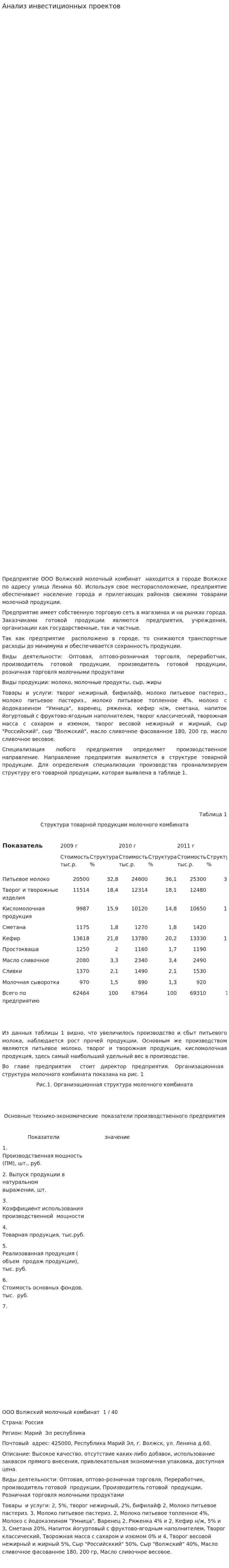 Анализ инвестиционных проектов. 3