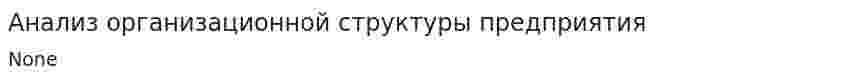 Анализ организационной структуры предприятия. 5