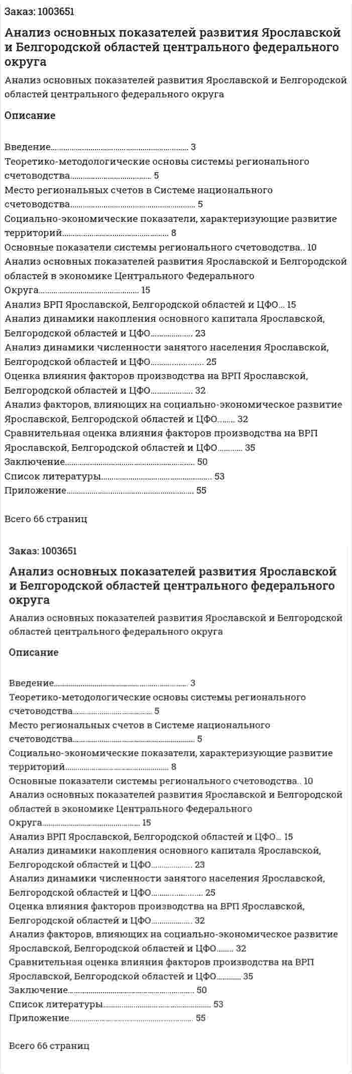 Анализ основных показателей развития Ярославской и Белгородской областей центрального федерального округа  (дипломная работа) 