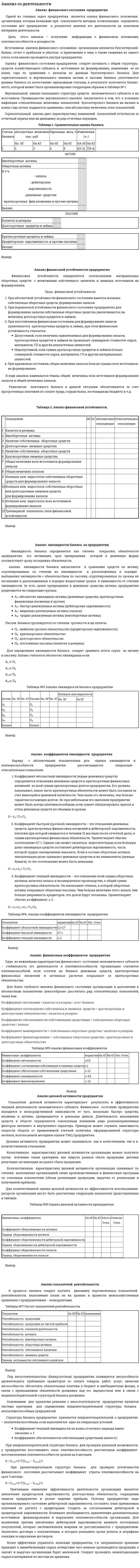 Анализ оз.деятельности