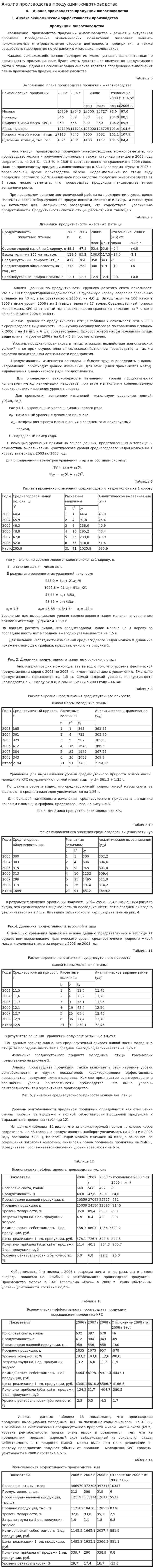 Анализ производства продукции животноводства. 2