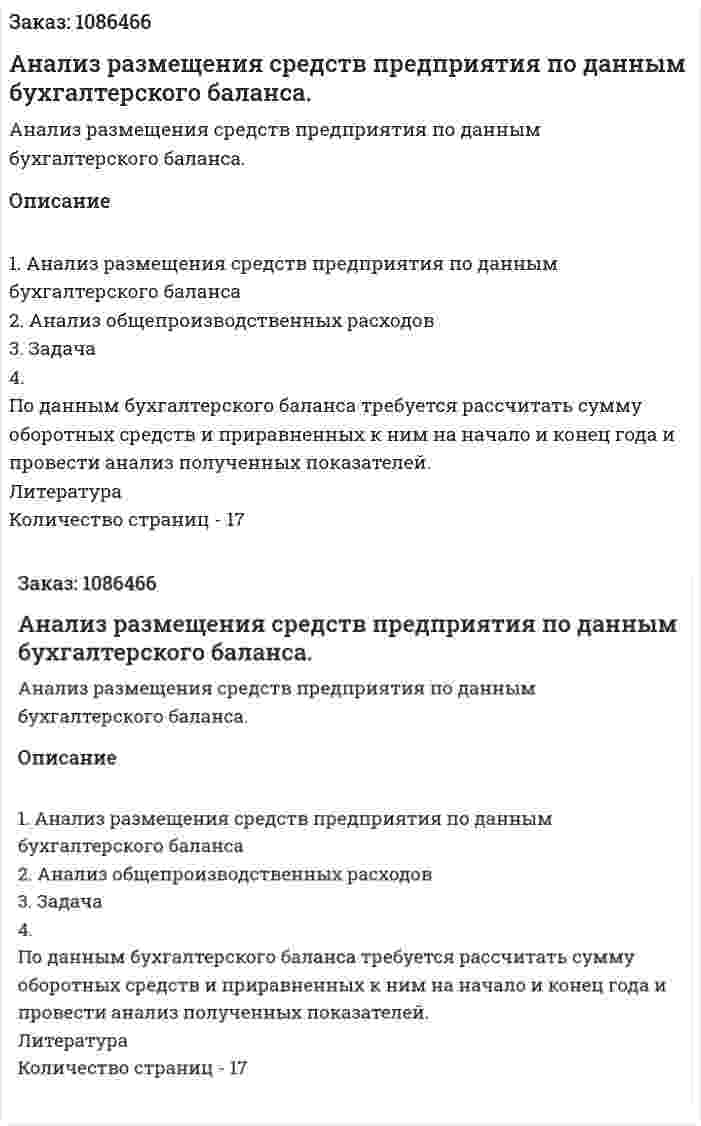 Анализ размещения средств предприятия по данным бухгалтерского баланса. (курсовая работа) 