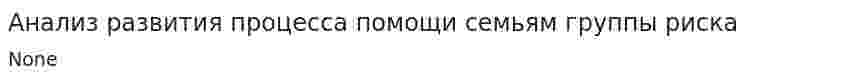 Анализ развития процесса помощи семьям группы риска