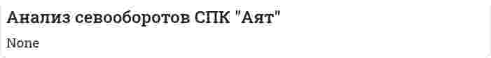 Анализ севооборотов СПК "Аят"