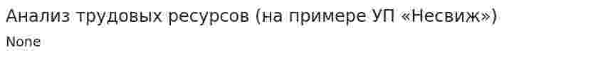 Анализ трудовых ресурсов (на примере УП «Несвиж»)