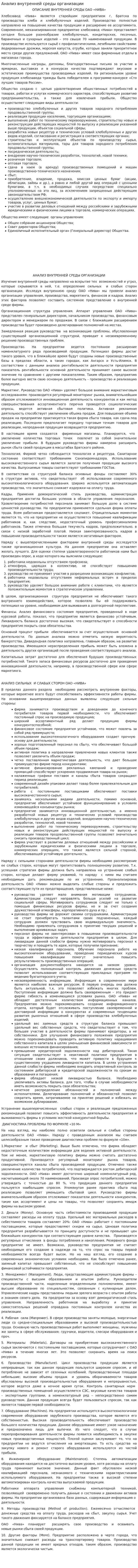 Анализ внутренней среды организации. 2