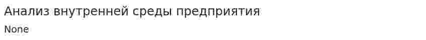 Анализ внутренней среды предприятия. 6
