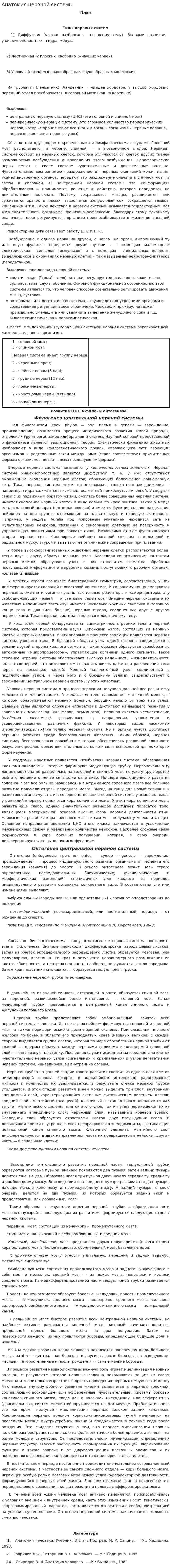 Анатомия нервной системы