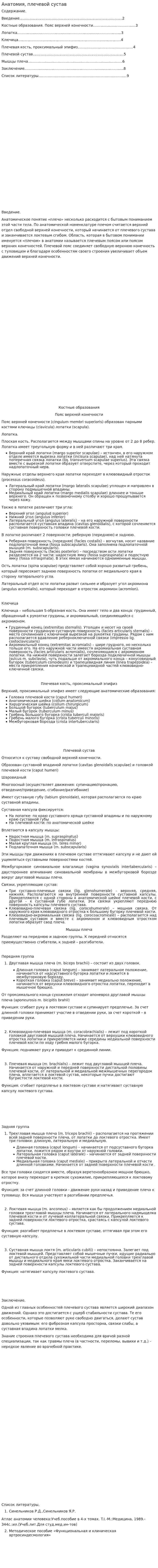 Анатомия, плечевой сустав