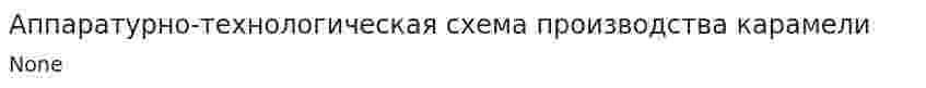 Аппаратурно-технологическая схема производства карамели