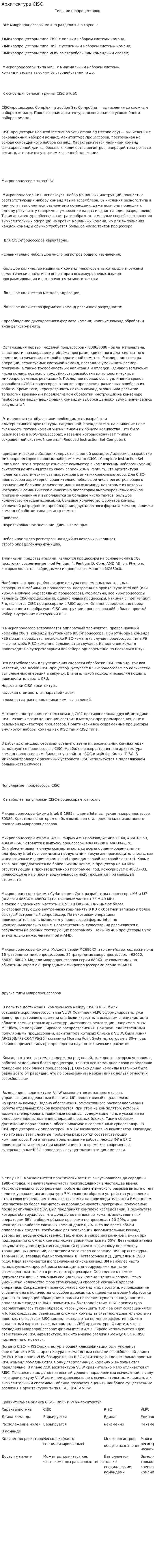 Архитектура CISC