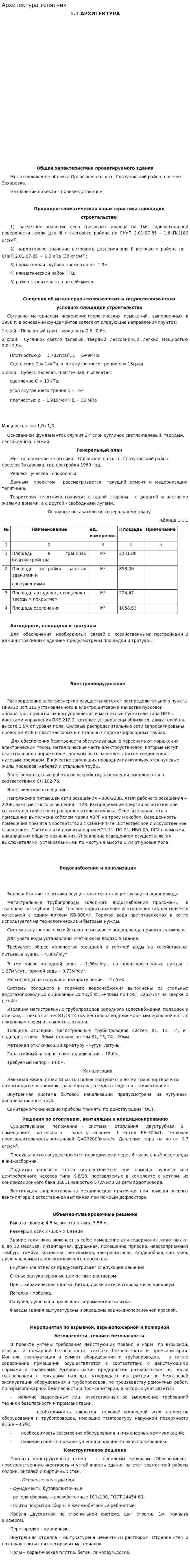 Архитектура телятник