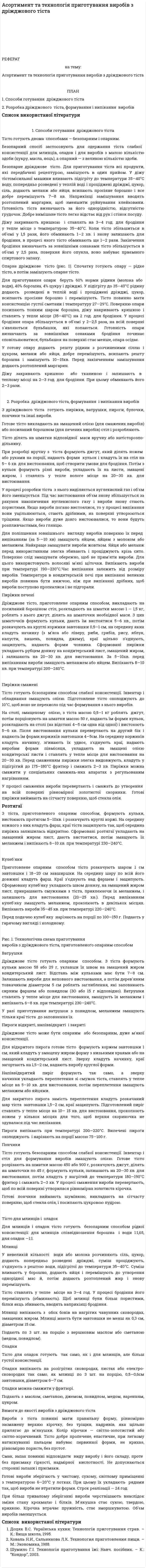 Асортимент та технологія приготування виробів з дріжджового тіста