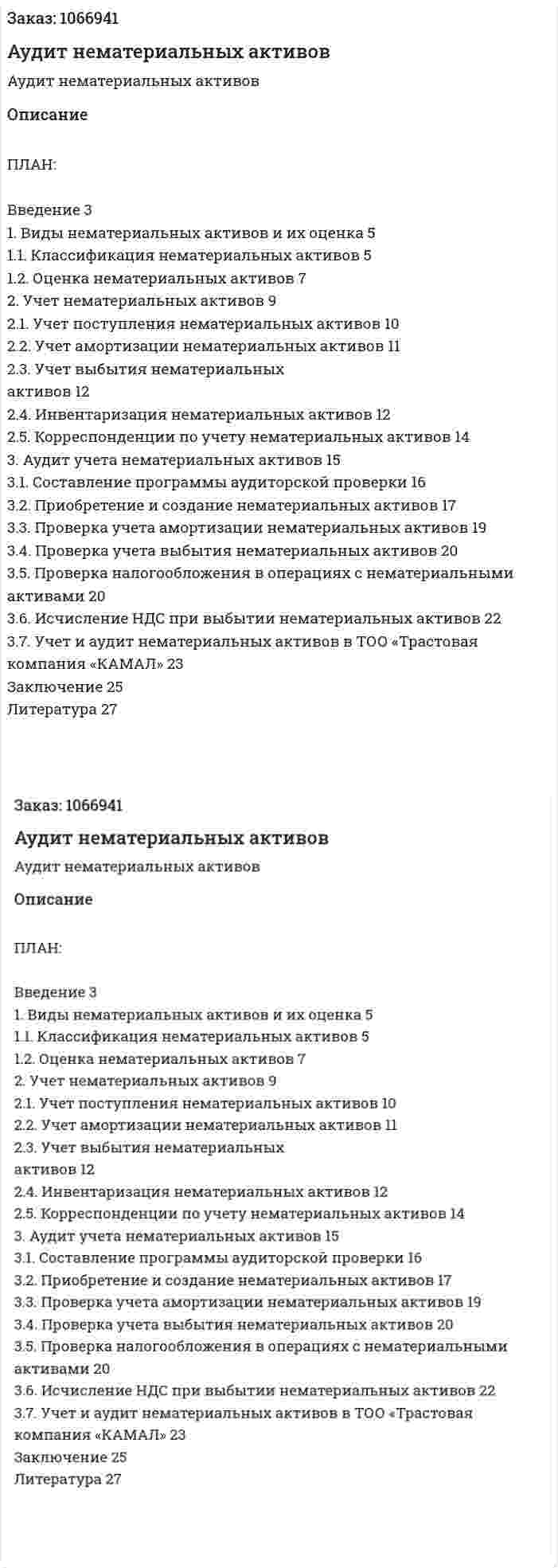 Аудит нематериальных активов (курсовая работа) 
