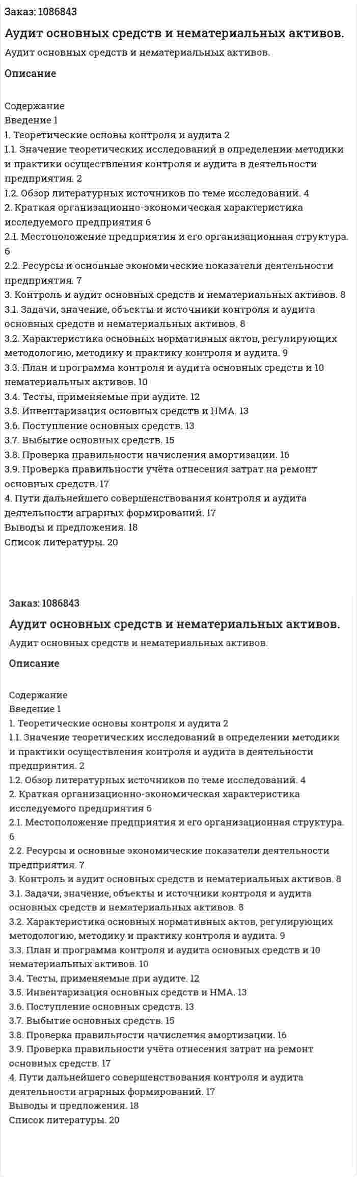 Аудит основных средств и нематериальных активов. (курсовая работа) 