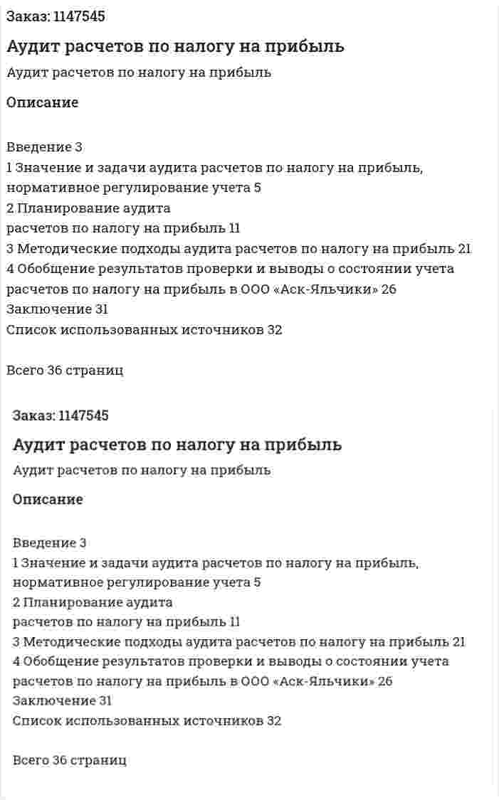 Аудит расчетов по налогу на прибыль (Курсовая работа) 