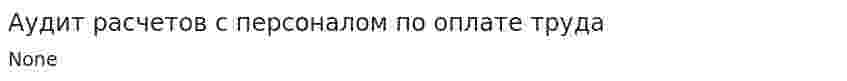 Аудит расчетов с персоналом по оплате труда. 29