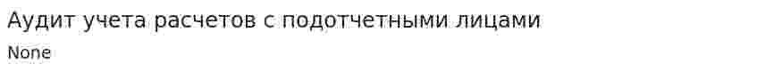 Аудит учета расчетов с подотчетными лицами. 5