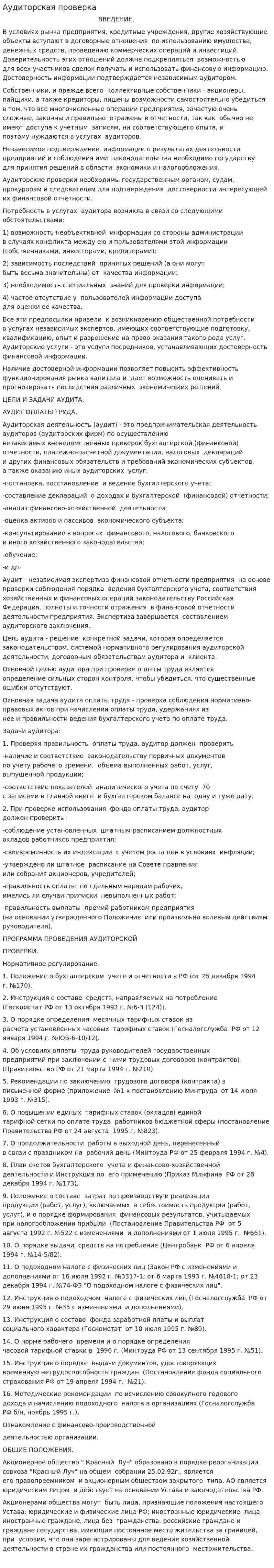 Аудиторская проверка. 3