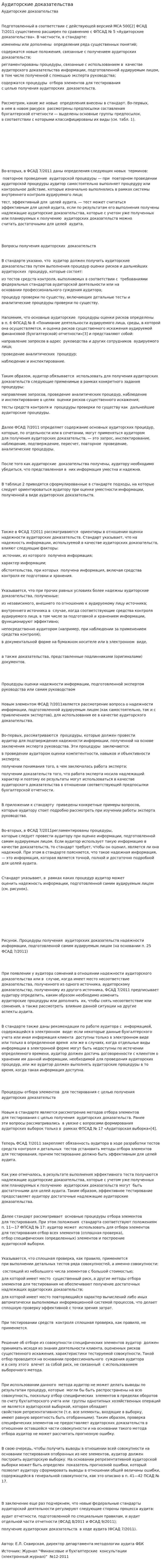 Аудиторские доказательства. 10