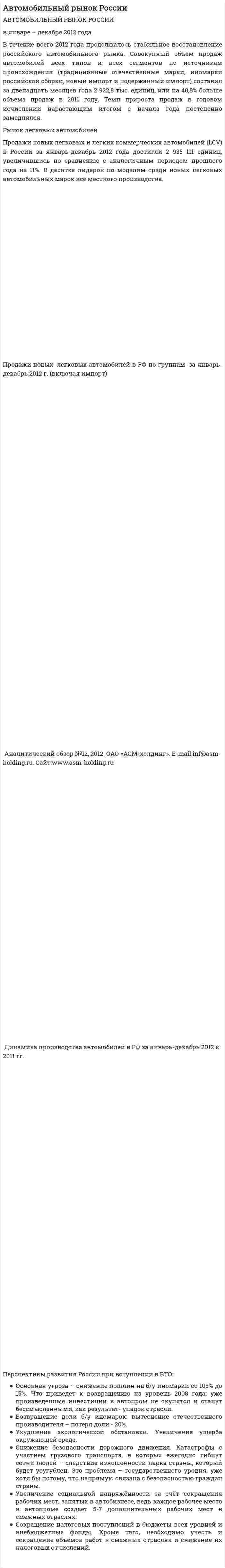 Автомобильный рынок России