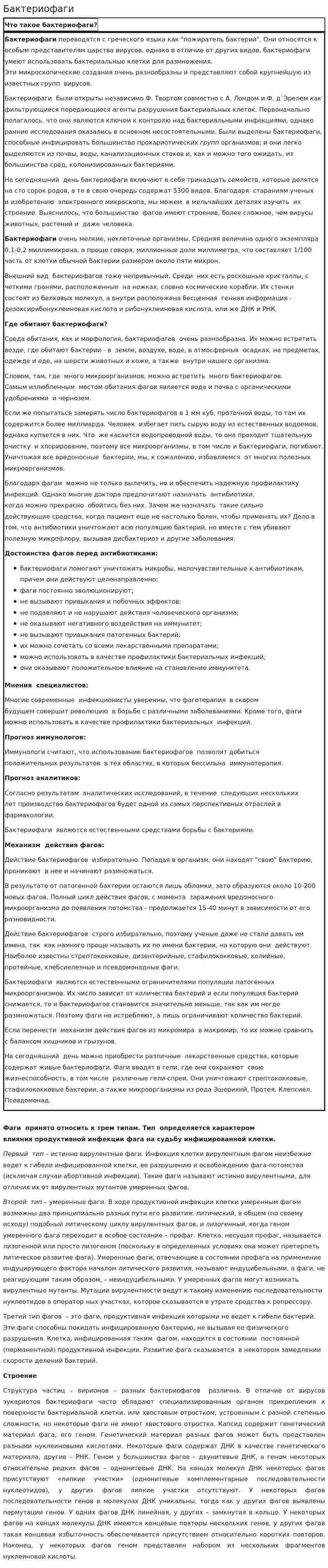 Бактериофаги