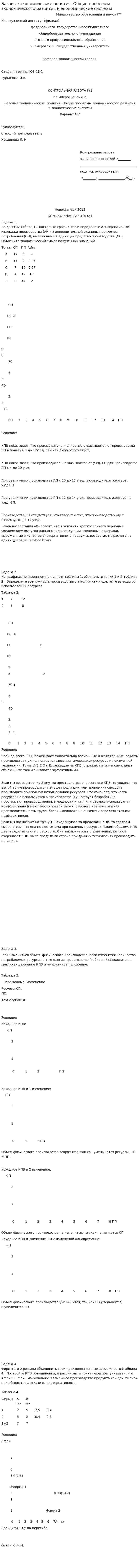 Базовые экономические понятия. Общие проблемы экономического развития и экономические системы