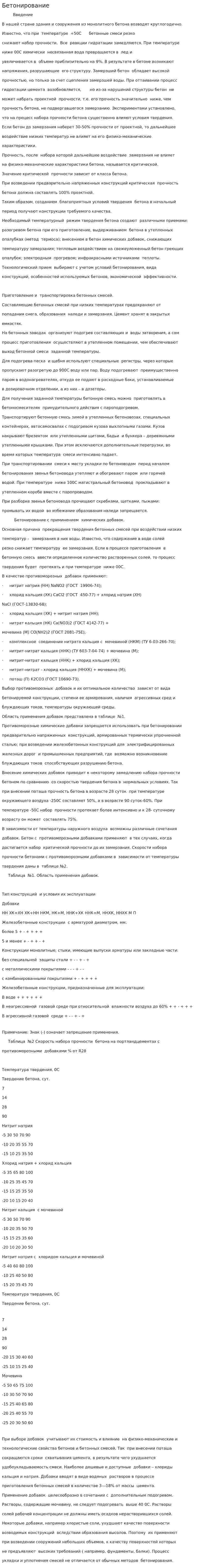 Бетонирование