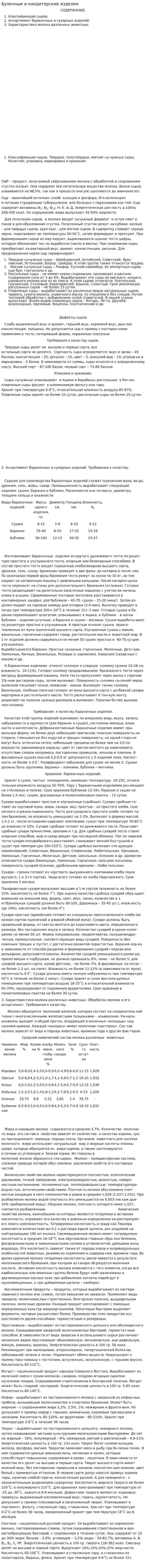 Булочные и кондитерские изделия