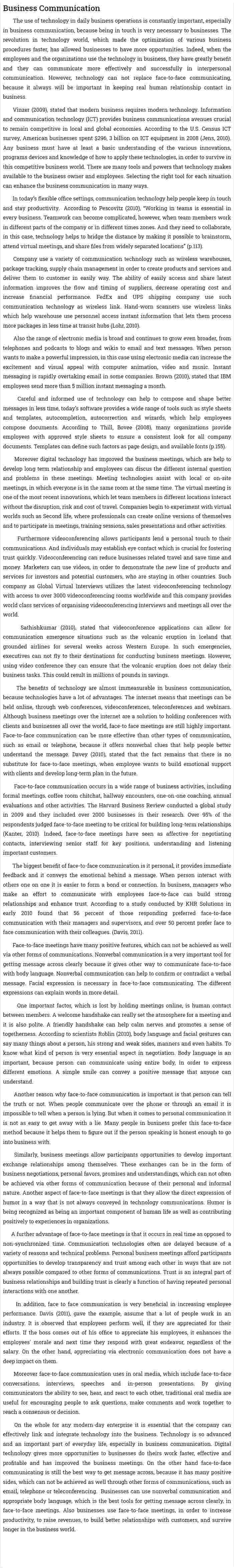 Business Communication