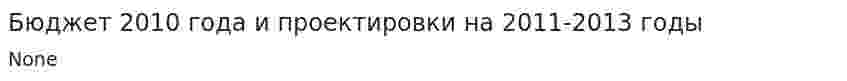 Бюджет 2010 года и проектировки на 2011-2013 годы