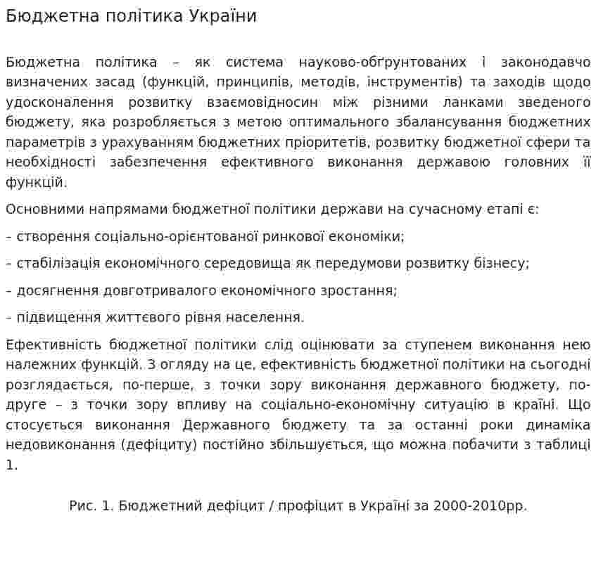 Бюджетна політика України
