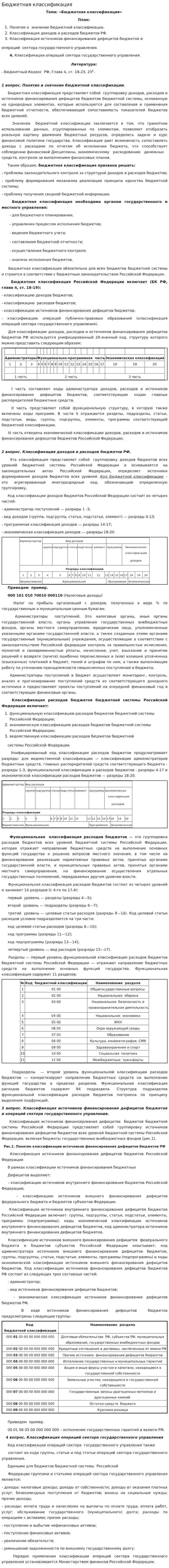 Бюджетная классификация. 7