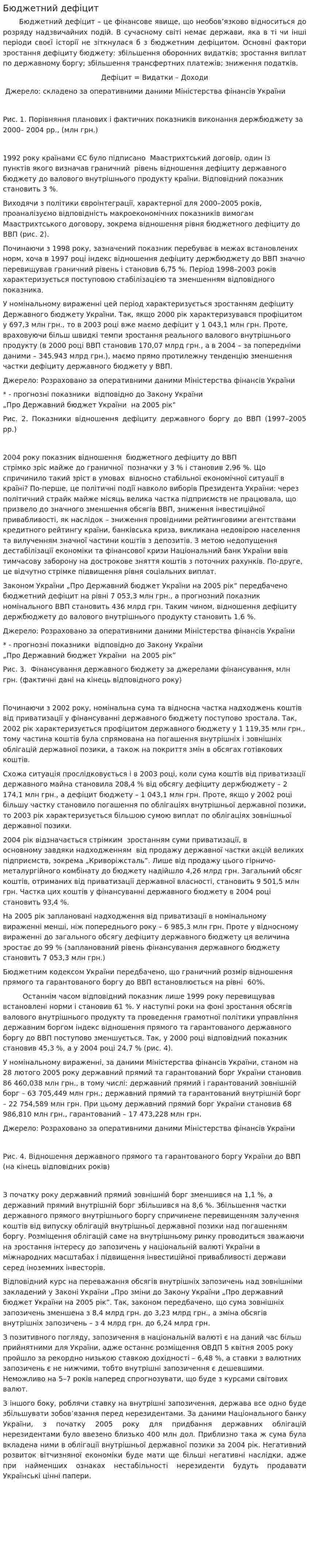 Бюджетний дефіцит. 2