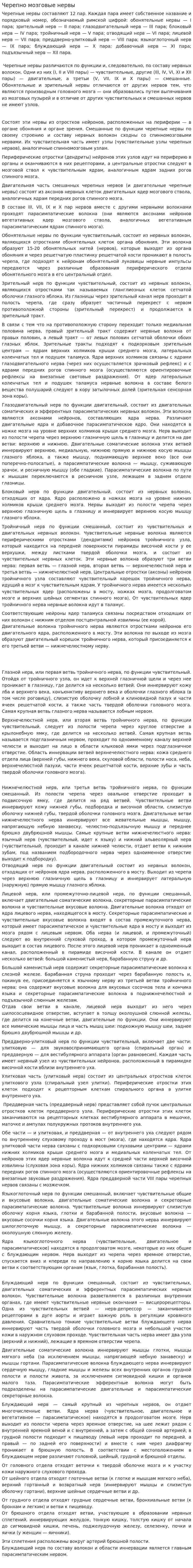 Черепно мозговые нервы