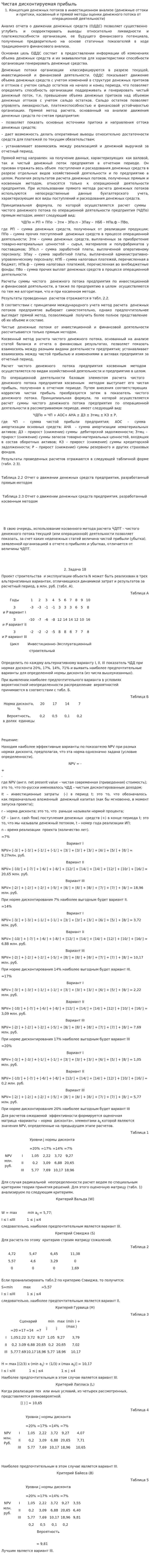 Чистая дисконтируемая прибыль