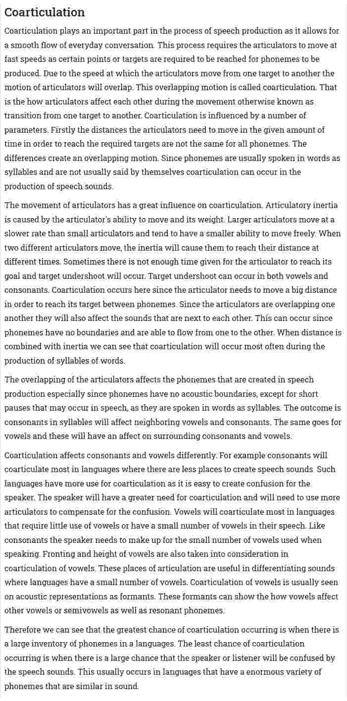 Coarticulation